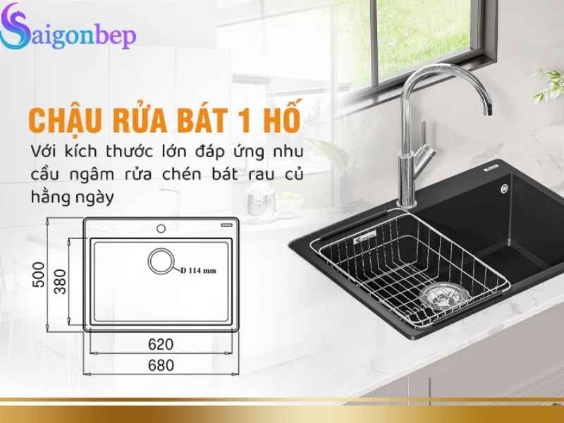 Kích thước chậu rửa bát Konox chi tiết và đầy đủ nhất