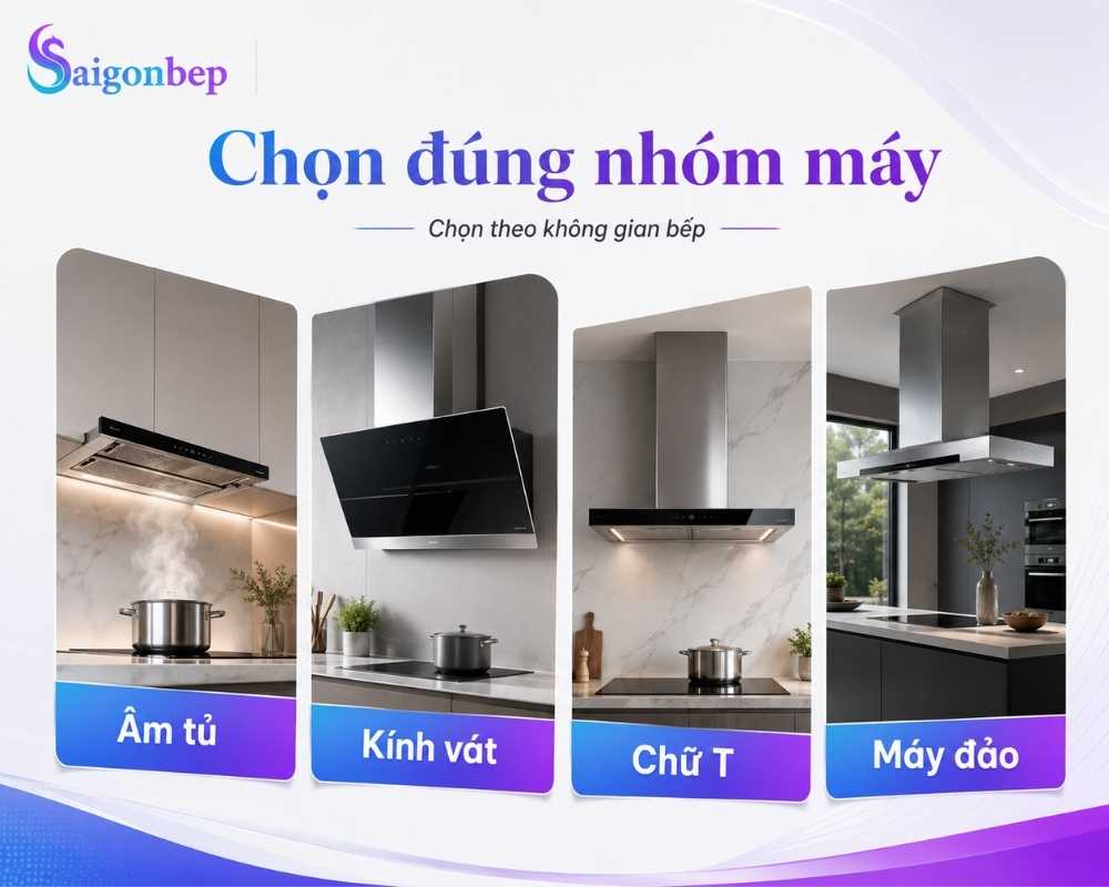 Lựa chọn loại máy phù hợp phù hợp căn bếp