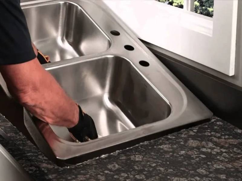 Cách lắp chậu rửa bát