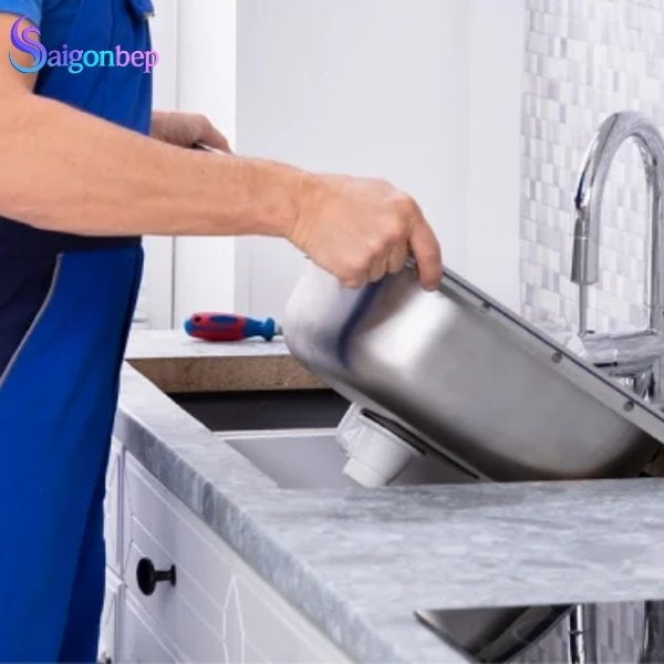 lắp đặt chậu rửa bát Kluger