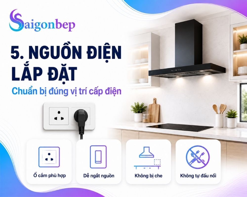 Kiểm tra nguồn điện trước khi lắp đặt