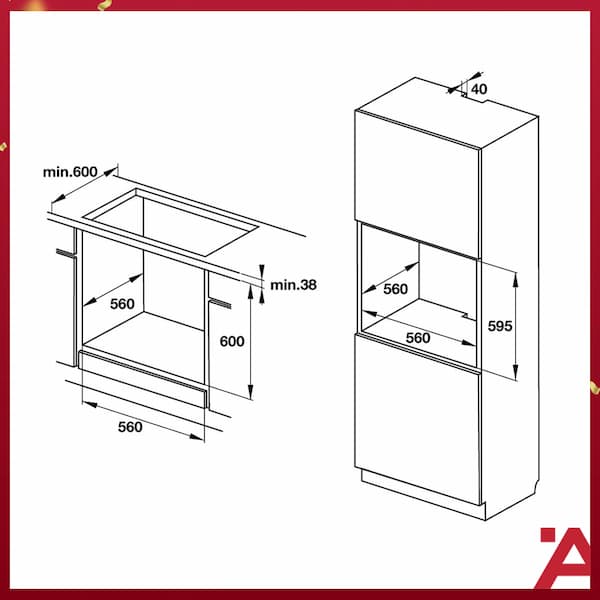 Lò nướng Hafele âm tủ HO-KT60C 534.05.571