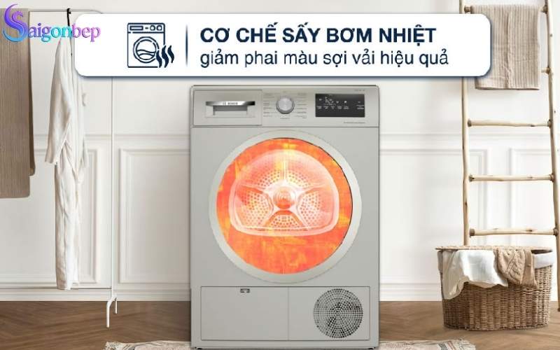 Công nghệ sấy bơm nhiệt của máy sấy quần áo Bosch