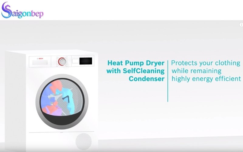 Công nghệ sấy bơm nhiệt của máy sấy quần áo Bosch