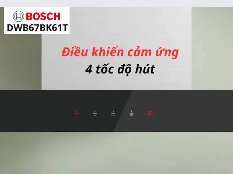 Máy hút mùi áp tường Bosch DWB67BK61T