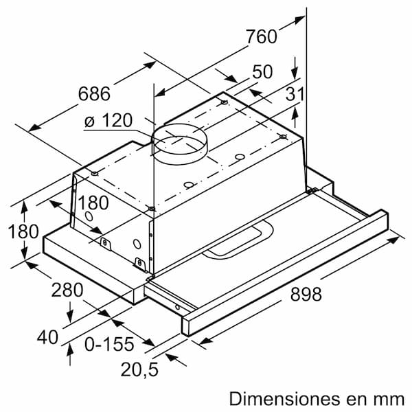 Máy hút mùi Bosch DFT93AC50 series 4