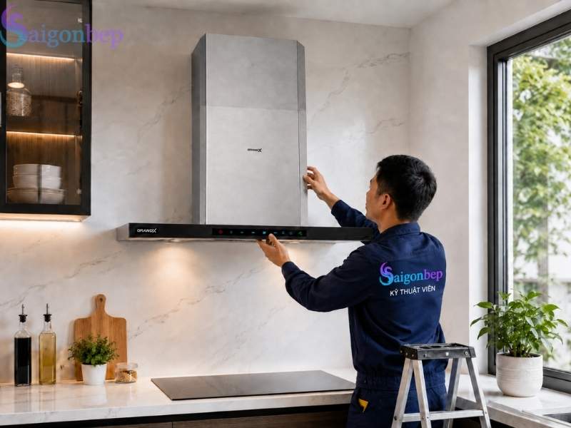 Kỹ thuật viên Sài Gòn Bếp lắp đặt