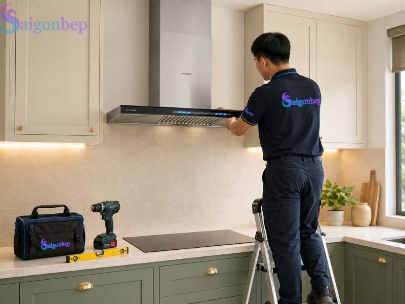 Kỹ thuật viên Sài Gòn Bếp lắp đặt