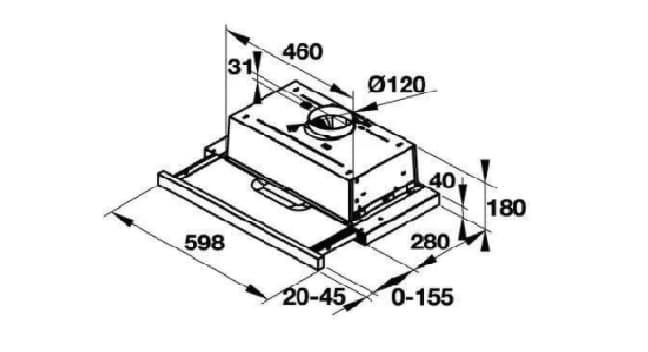 Máy hút mùi Hafele âm tủ HH-S60A 533.89.001
