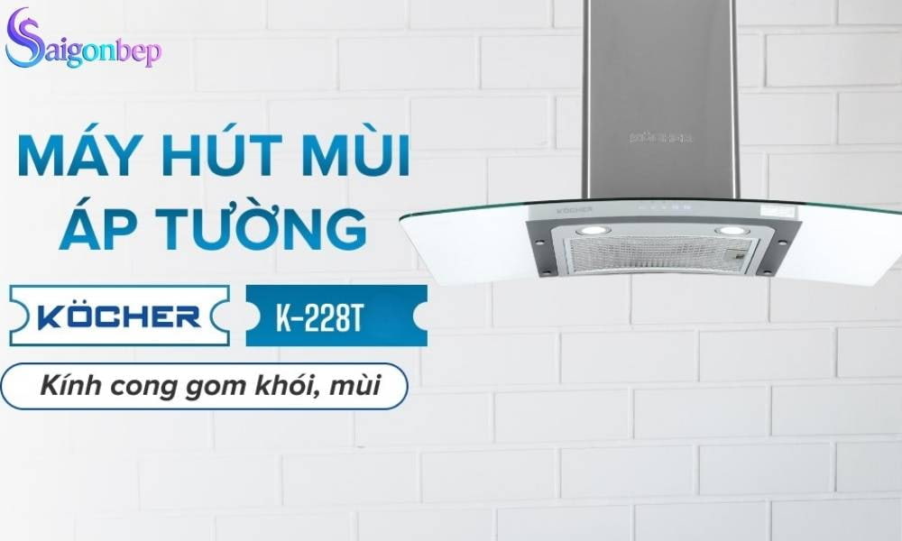 máy hút mùi kính cong