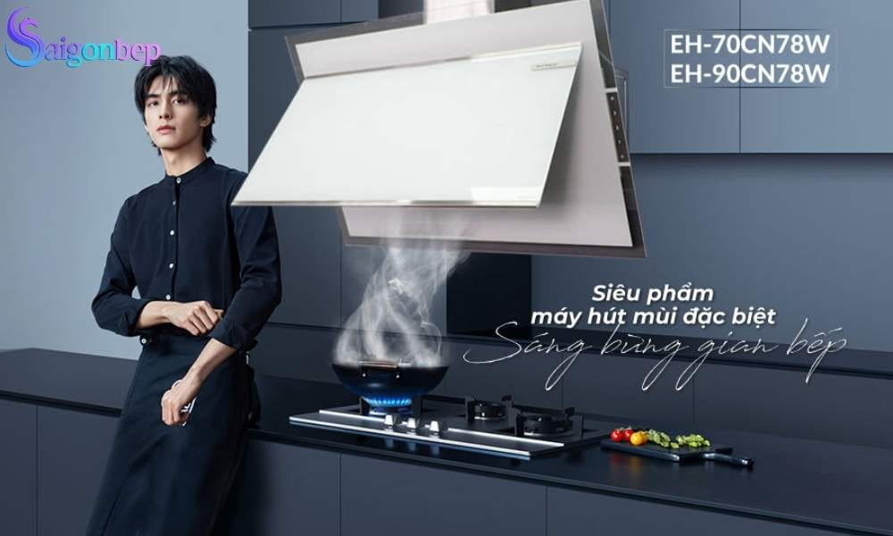 máy hút mùi kính vát