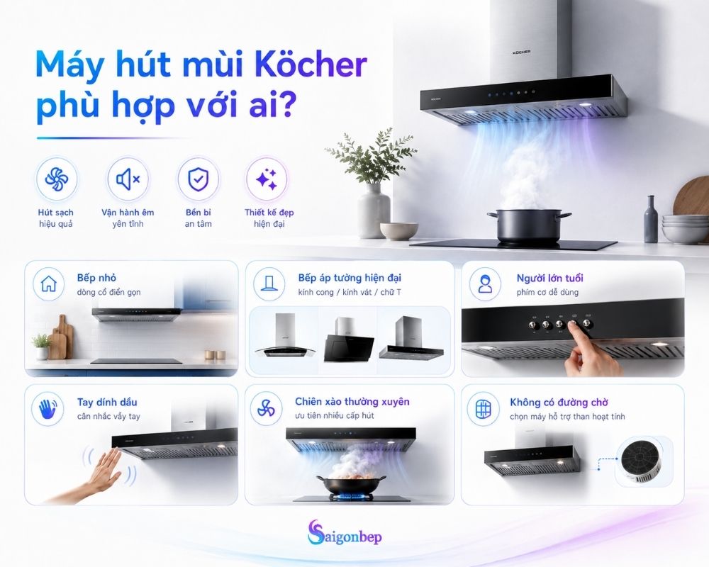 Máy hút mùi Kocher có phù hợp với gia đình bạn