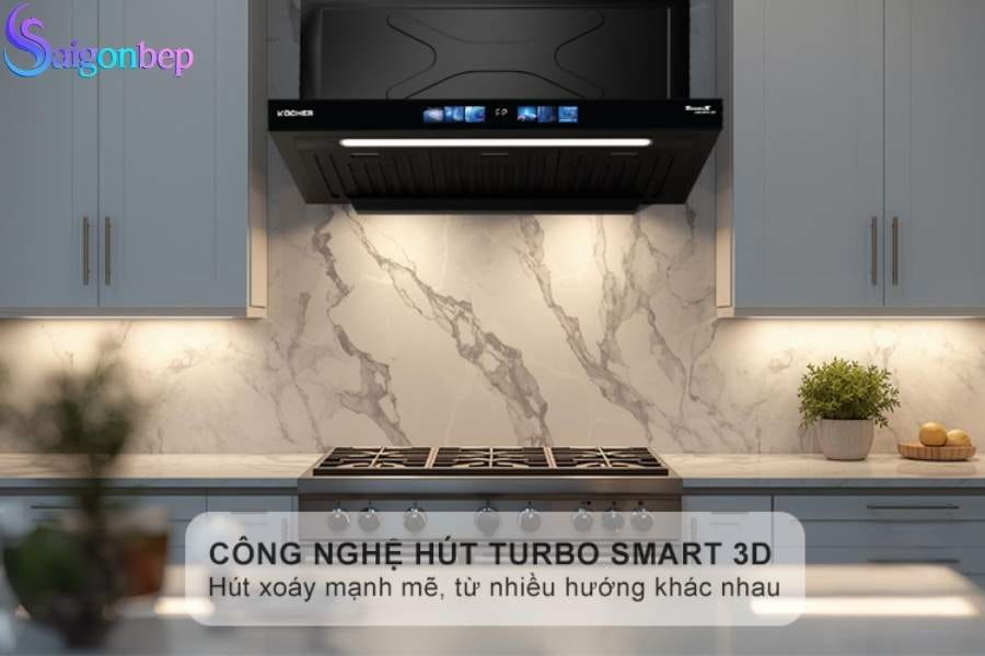 Máy hút mùi Kocher Turbo Smart 3D X3D-350D