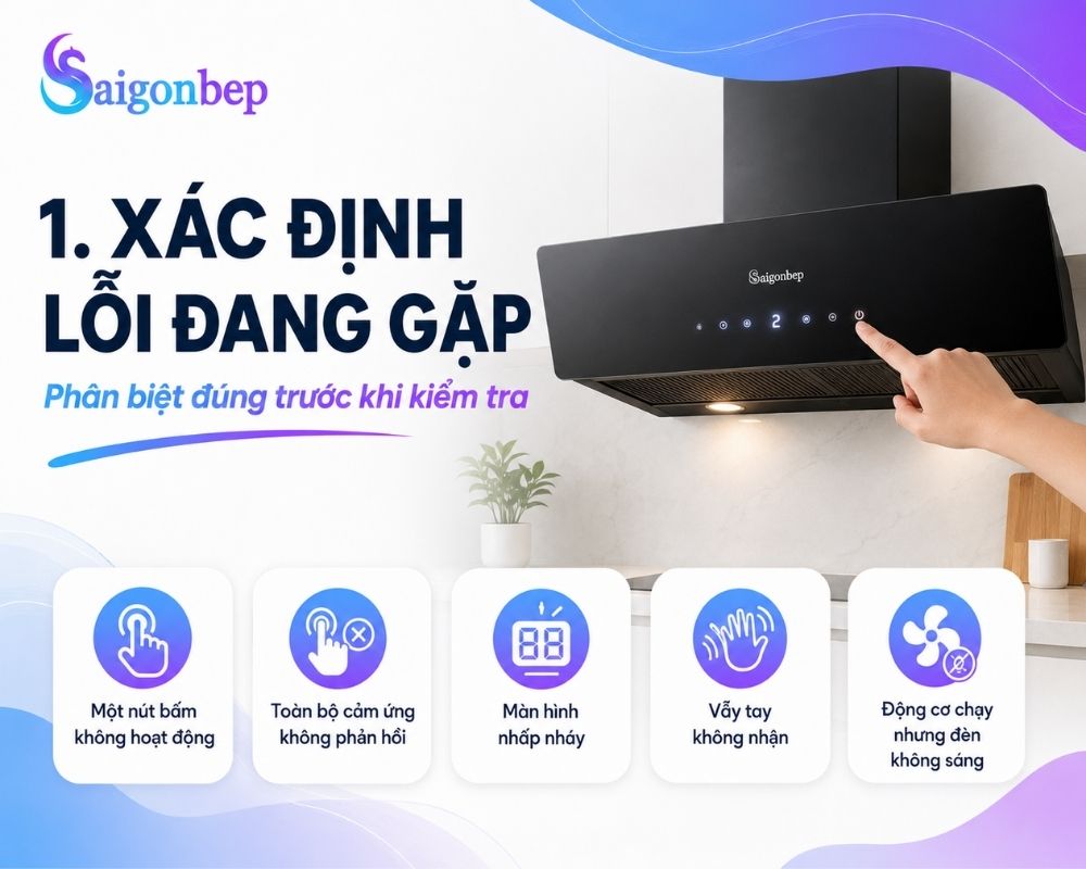 Cần xác định nhanh lỗi mà máy hút mùi nhà bạn đang gặp