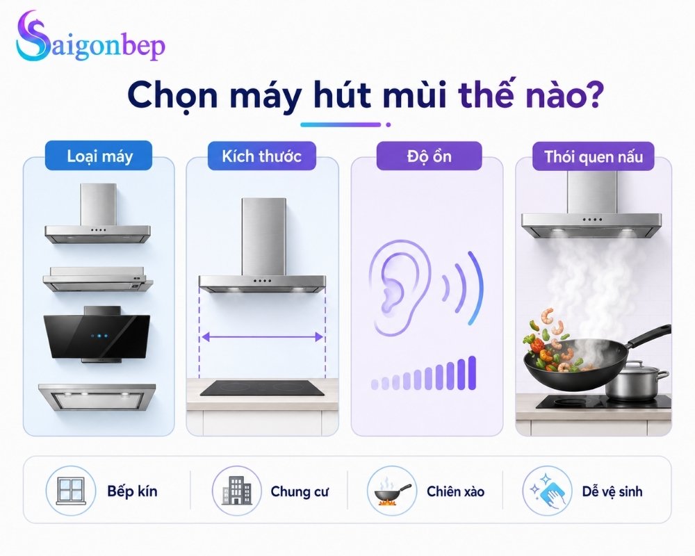 Chọn máy hút mùi thế nào