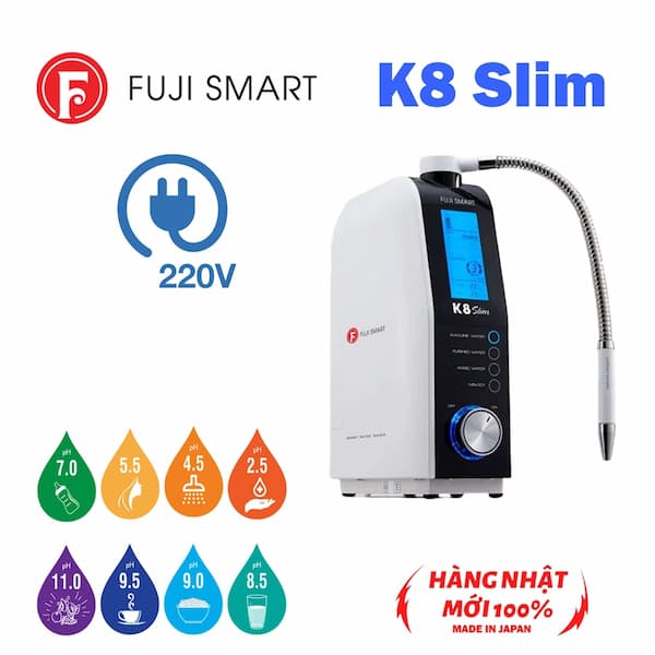 Máy lọc nước ion kiềm Fuji Smart K8 Slim