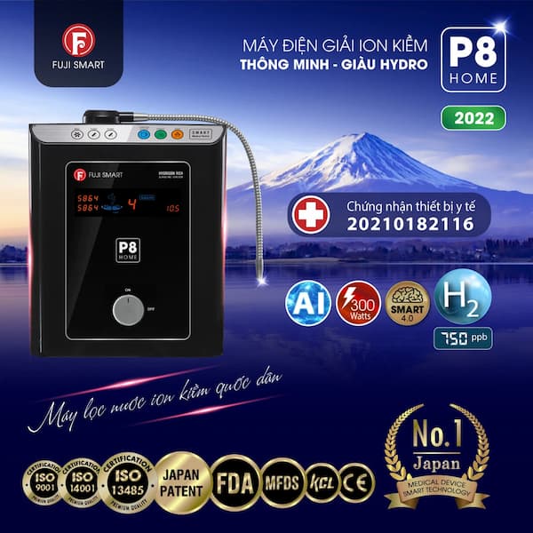 Máy lọc nước ion kiềm Fuji Smart P8 Home