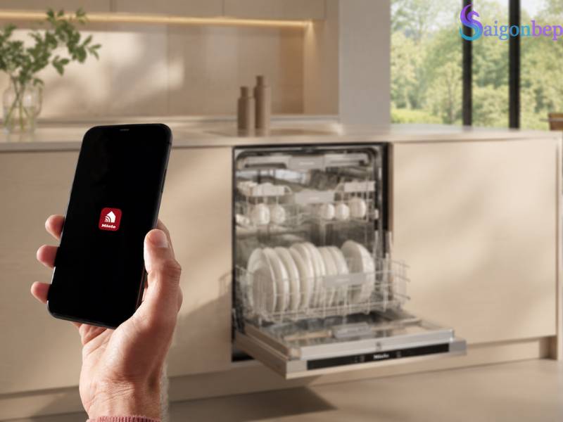 Điều khiển qua ứng dụng Miele@home của Máy Rửa Bát Âm Tủ Bán Phần Miele G 7131 SCi CLST AutoDos