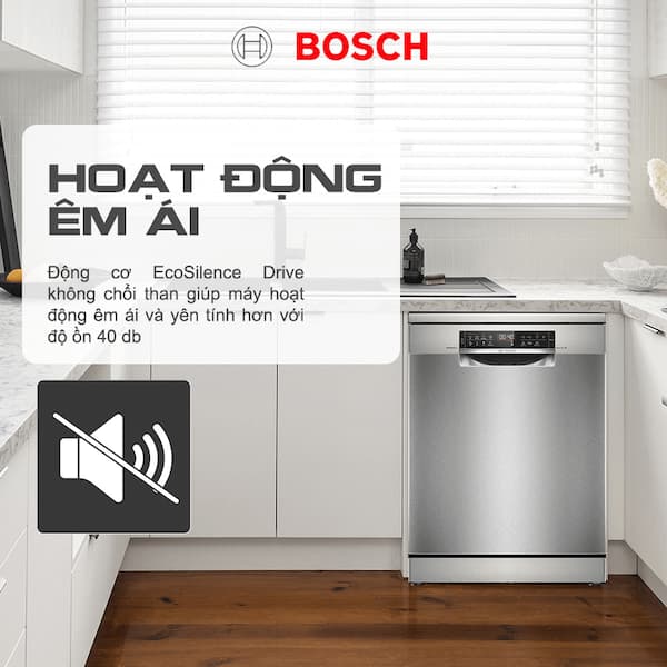 Máy rửa chén Bosch 13 bộ SMI4ECS14E series 4