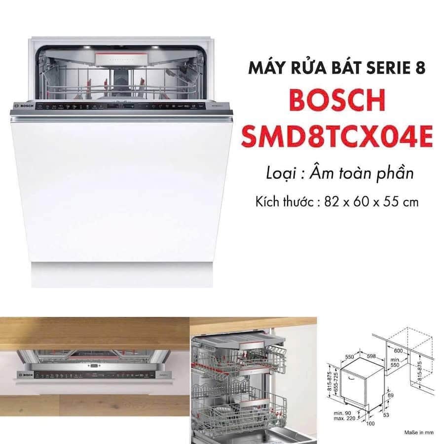 Máy rửa bát Bosch SMD8TCX04E