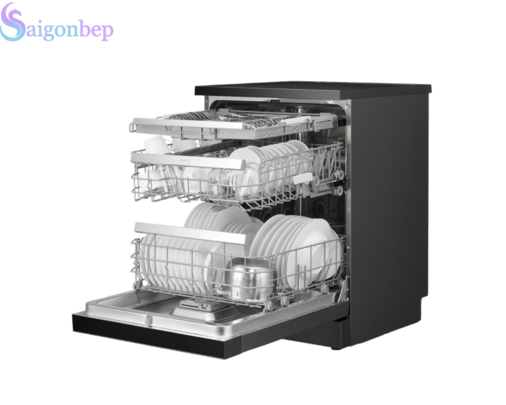 Thiết kế rộng rãi 3 giàn rửa