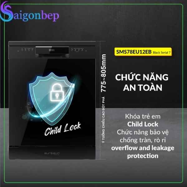 Máy rửa bát Eurosun SMS78EU81B