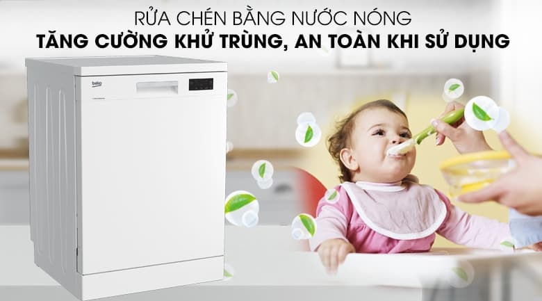 Máy rửa chén 14 bộ BEKO DFN16410W