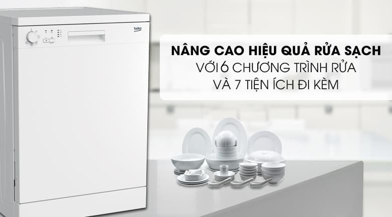 Máy rửa chén 14 bộ BEKO DFN16410W