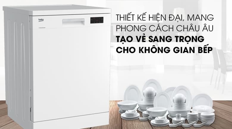 Máy rửa chén 14 bộ BEKO DFN16410W