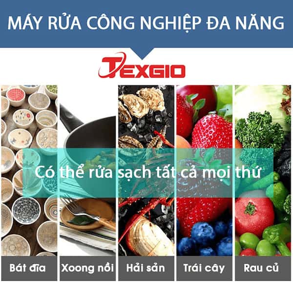 Máy rửa chén bát công nghiệp siêu âm Texgio Ultrasonic Standard TGU-1200SS