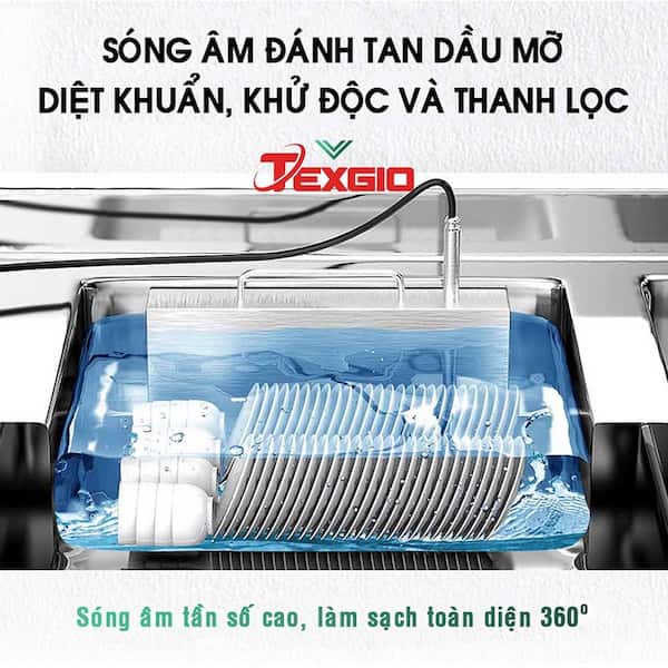 Máy rửa chén bát công nghiệp siêu âm Texgio Ultrasonic Standard TGU-1800SD