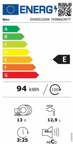 Máy rửa chén Beko DVN05320W