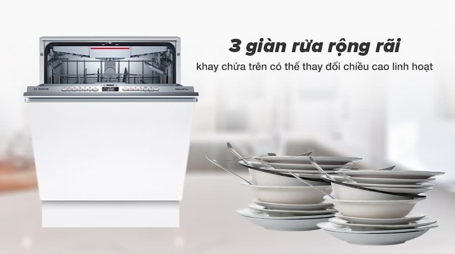 Máy rửa chén Bosch 13 bộ SMV4ECX14E series 4