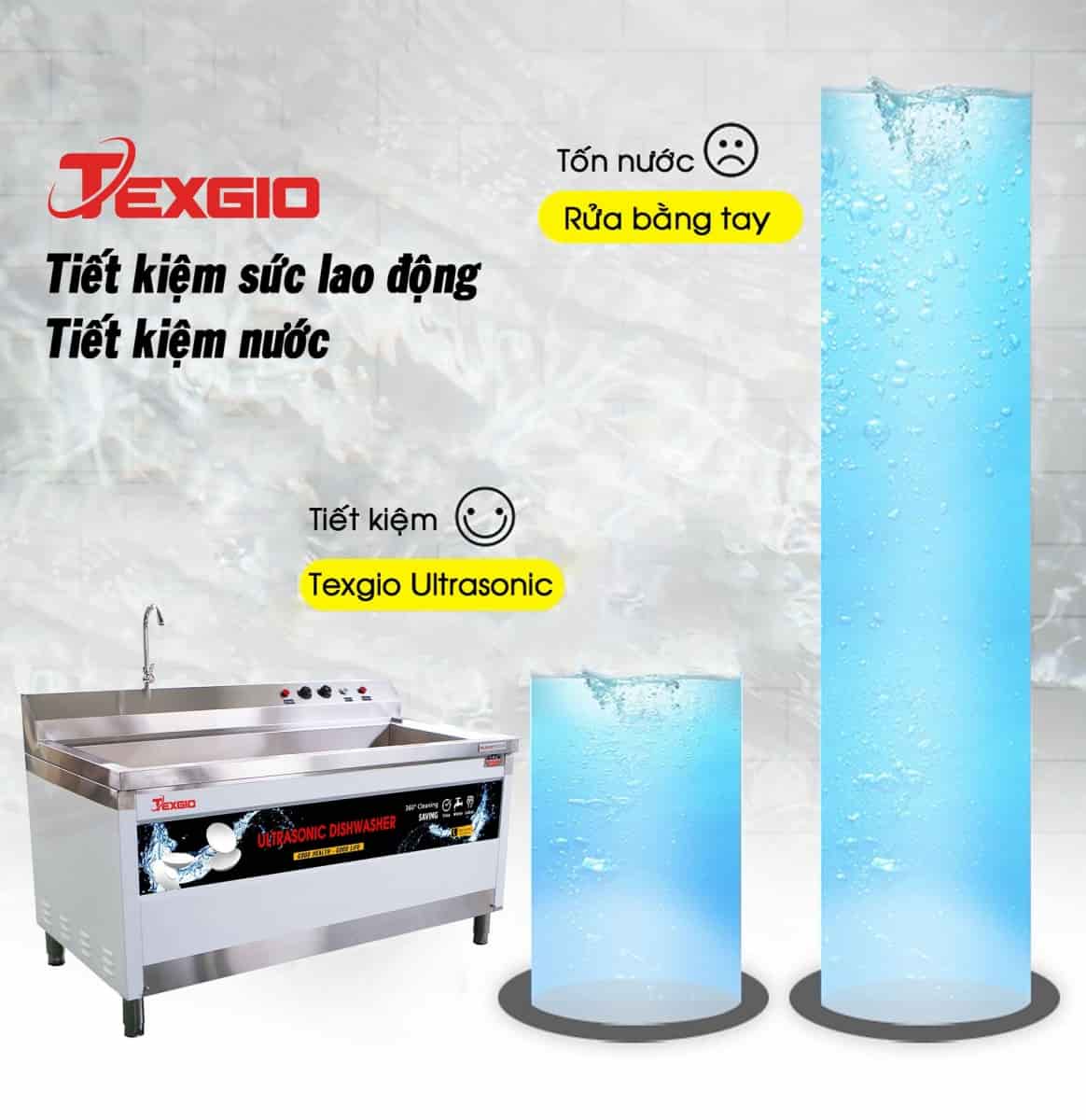 Máy rửa chén công nghiệp TEXGIO TGU - 1500XD