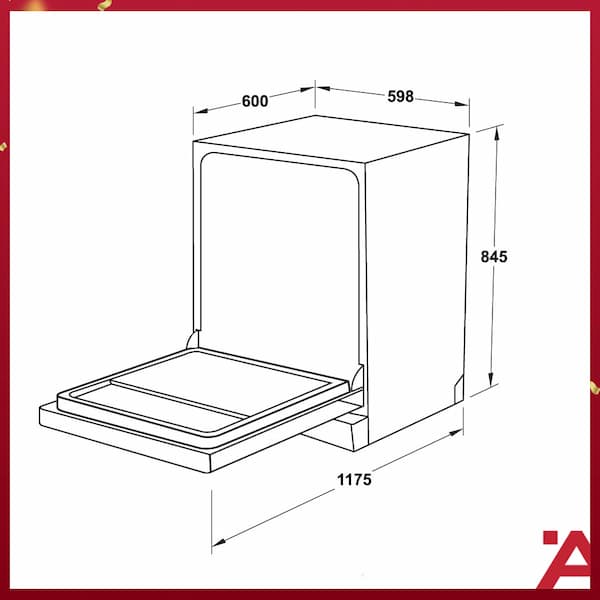 Máy rửa chén độc lập Hafele 14 bộ HDW-F60EB 538.21.310