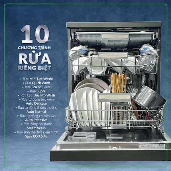 Máy rửa chén Eurosun 14 bộ SMS80EU15E