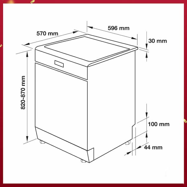 Máy rửa chén Hafele độc lập 15 bộ HDW-F60E 538.21.200