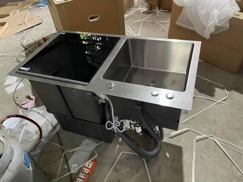 Máy rửa chén kết hợp bồn KAFF KF-SWM6