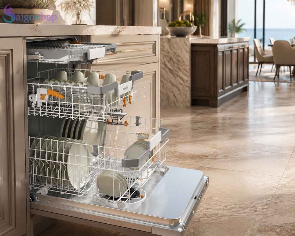 Thiết kế lớn 3 giàn rửa nhưng không kém phần tinh tế