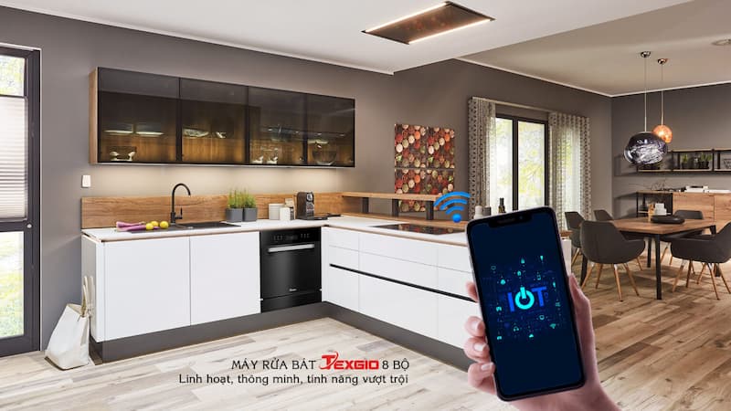 Máy rửa chén Texgio TGWF98SB