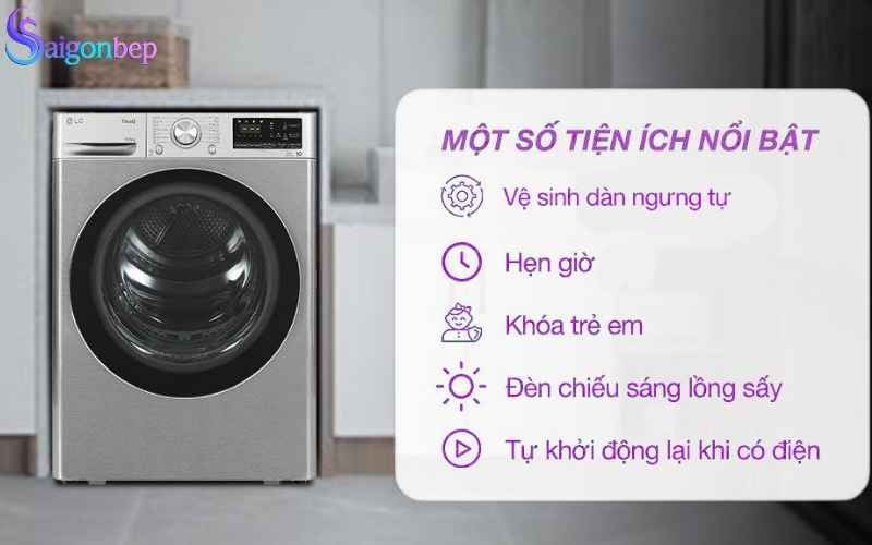 Máy sấy bơm nhiệt LG 10.5 kg DVHP50P
