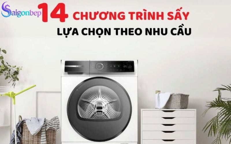 Máy sấy bơm nhiệt Bosch 9kg WQB245B40 Serie 8