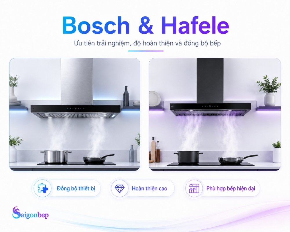 Thương hiệu chuẩn Đức Bosch và Hafele