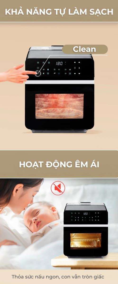 Nồi chiên nướng không dầu kết hợp nướng Magic Eco S12