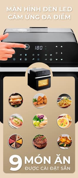 Nồi chiên nướng không dầu kết hợp nướng Magic Eco S12