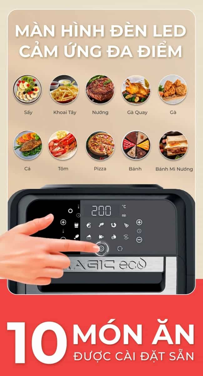 Nồi chiên nướng không dầu Magic Eco M12