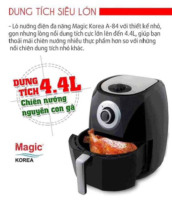 Nồi chiên nướng không dầu Magic Korea A-84