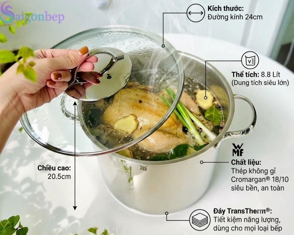 Kích thước của bộ nồi từ WMF