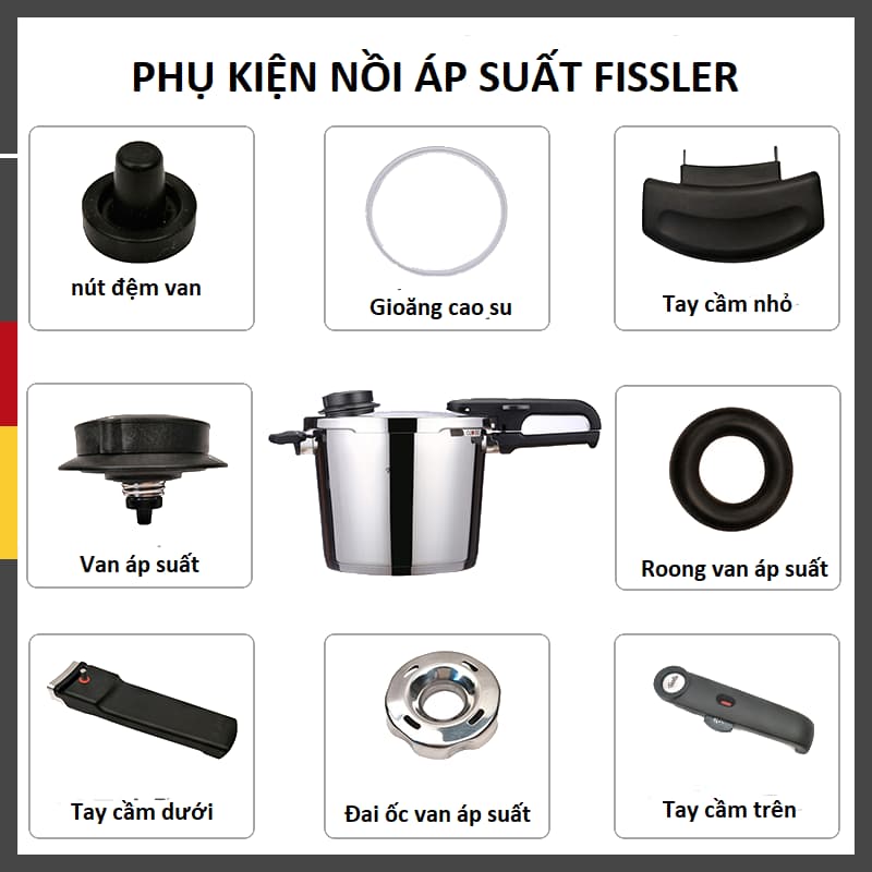 Phụ kiện nồi áp suất Fissler chính hãng 