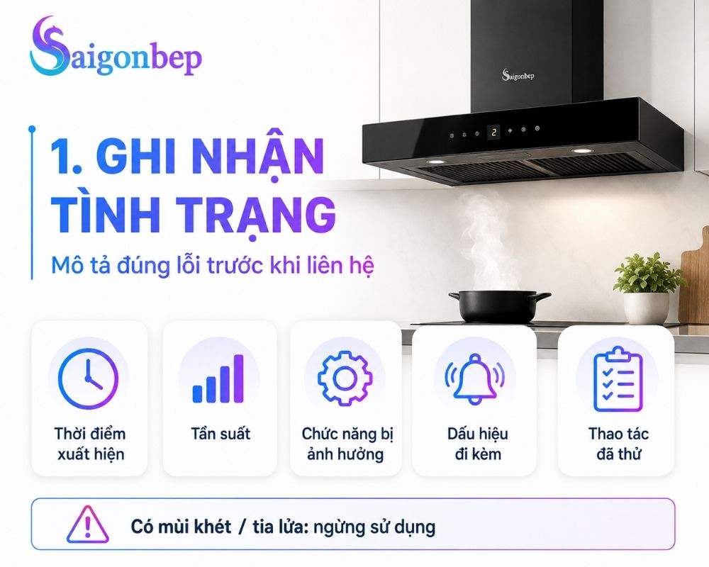 Kiểm tra tình trạng của máy hút mùi